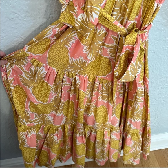 Boden Ava Tiered Maxi Dress Pineapple - Picture 4 of 10